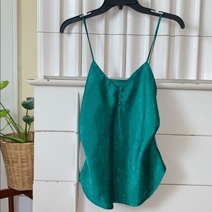 Vintage silk floral print tank